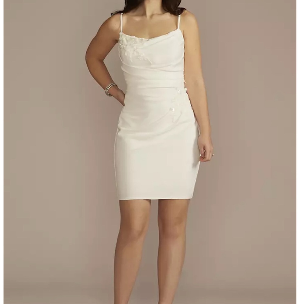 David's Bridal White Wedding Dress